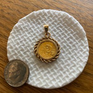 Gold Pendant Pandacoin Panda coin 5 yuan